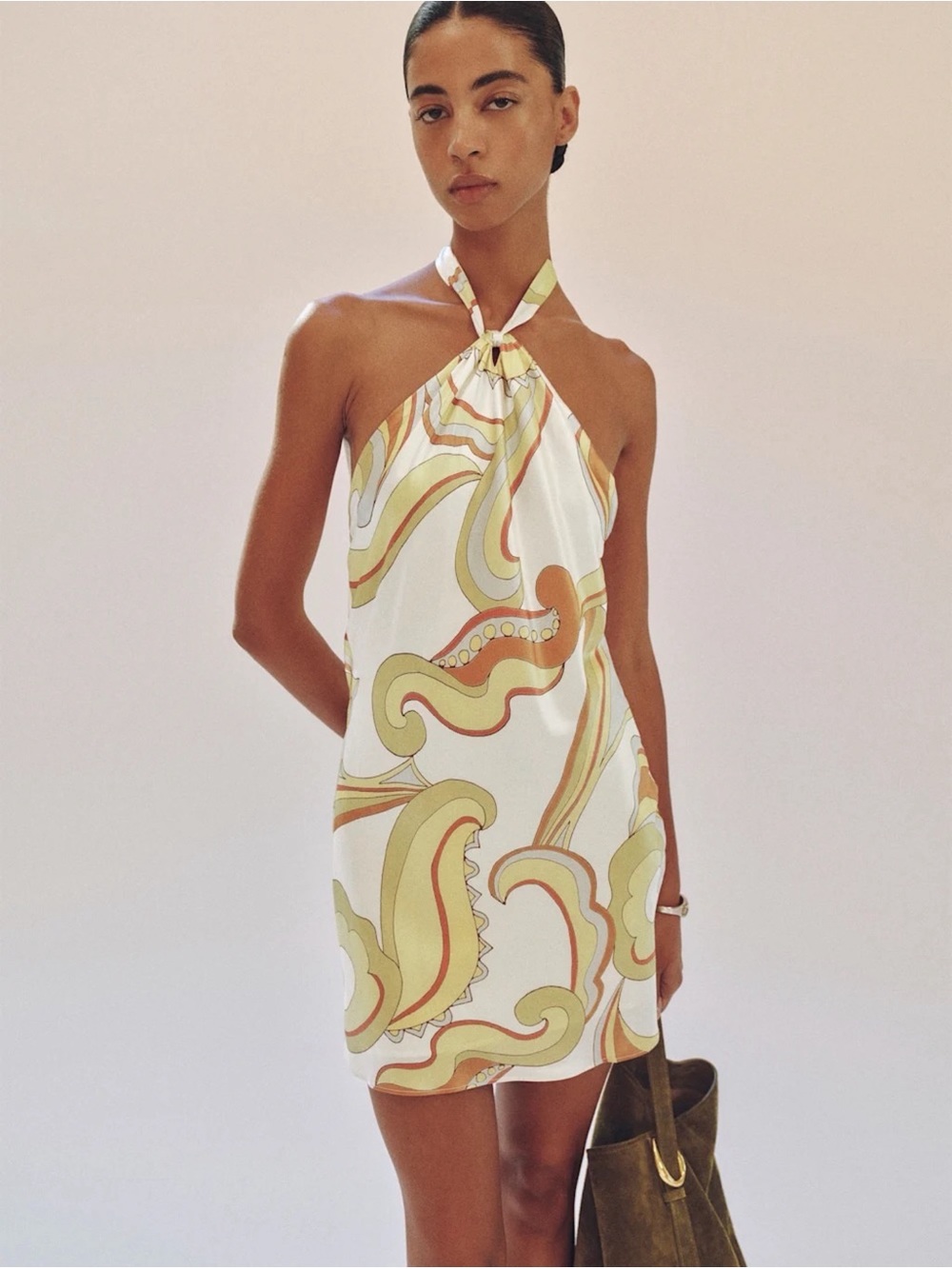 NWT Reformation Opaline Silk Halter Dress size S